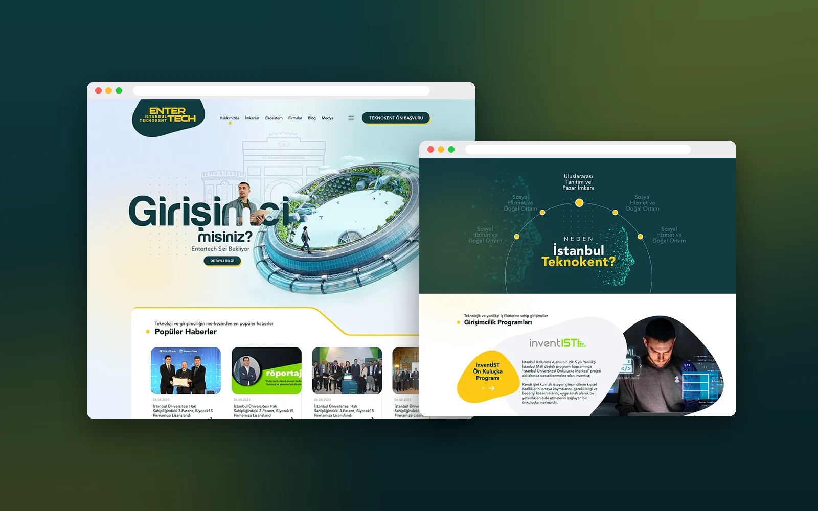 Entertech İstanbul Teknokent web tasarımı